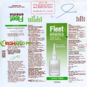 Nhãn hộp Fleet Enema