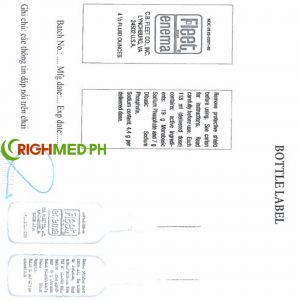 Nhãn hộp Fleet Enema